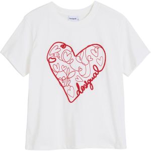 T-shirt met koord en hartjes