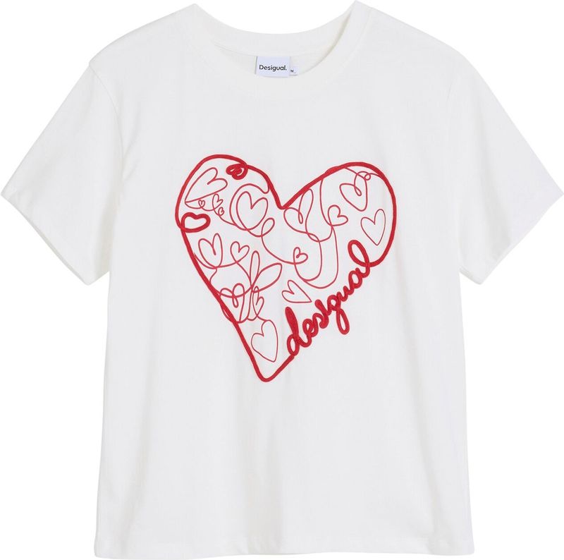 T-shirt met koord en hartjes