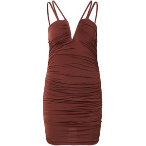 Misspap Cocktailjurk  chocoladebruin