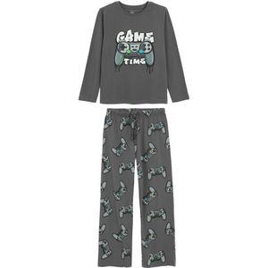 Cool Club Nachtkledij  neonblauw / donkergrijs / neongroen / wit