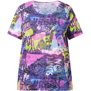 Angel of Style Shirt  geel / lila / violetblauw