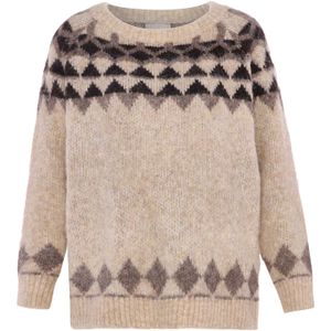 Jalene Trui  beige / taupe / zwart