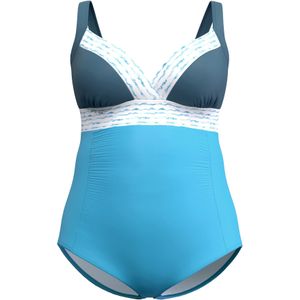 Ulla Popken Badpak  turquoise / pastelblauw / petrol