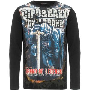 CIPO & BAXX Shirt  gemengde kleuren / zwart