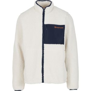 Sergio Tacchini Fleece jas 'Whitman Borg'  marine / wit