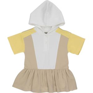 Panço Jurk  crème / geel / wit