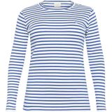 KAFFE - KCLia - Shirt - Donkerblauw/Wit - Lange Mouwen