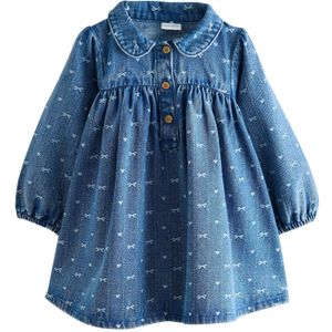 Next Jurk  blauw denim / wit