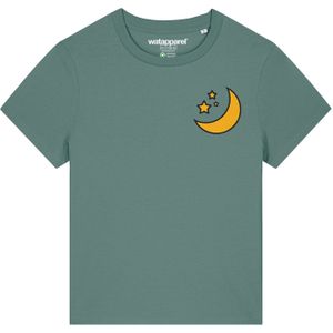 Watapparel Shirt 'Moon & Stars'  curry / groen / jade groen / zwart