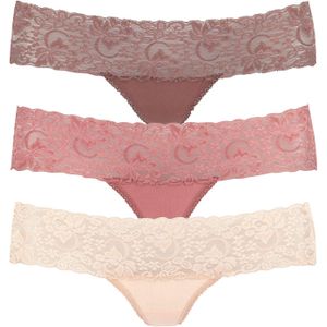 VIVANCE String  sand / bruin / watermeloen rood