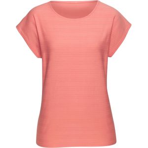 VIVANCE - Shirt - Perzik - Jersey - Ronde Hals - Kwartmouw