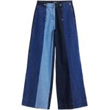 Desigual - Jeans - Blauw - Wide Leg - High Waist