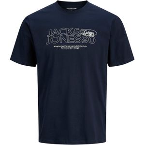 JACK & JONES Shirt  navy / wit
