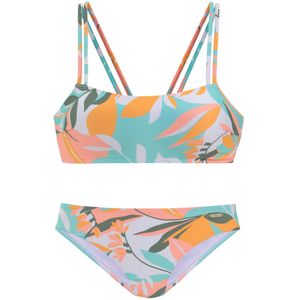 Look - Gedessineerd - Beugelbikini - Wit - Geel - Met Baleintjes
