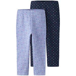 NAME IT Leggings 'NMFOEANA'  nachtblauw / opaal / pink / wit