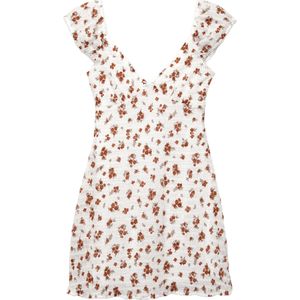 Pull&Bear Jurk  cognac / brokaat / wit