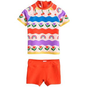 Next Badpak  blauw / lichtgeel / lichtlila / neonoranje