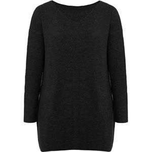 Imily Bela Gebreide jurk  zwart gemêleerd