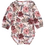 Müsli by GREEN COTTON - Rompertje - Beige - Kaki - Rosa - Kissing Buttons - Jersey - Bloemenprint