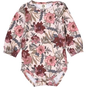 Müsli by GREEN COTTON - Rompertje - Beige - Kaki - Rosa - Kissing Buttons - Jersey - Bloemenprint