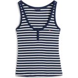 Tommy Jeans - Top - Navy/Wit - Mouwloos - Normale Pasvorm