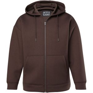 STHUGE Sweatvest  donkerbruin