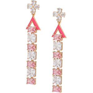 faina Oorbellen  rose-goud / pink / rosa / transparant