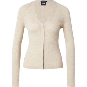 BOSS Gebreid vest 'Friva'  beige gemêleerd