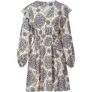 Salsa Jeans - Jurk - Gemengde Kleuren - Gevoerde Zoom - Lange Mouw - Knielengte