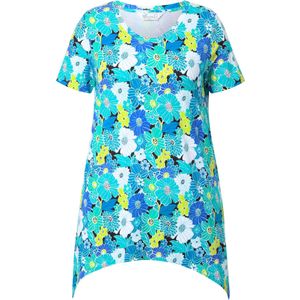 MIAMODA Shirt  blauw / turquoise / grasgroen / wit