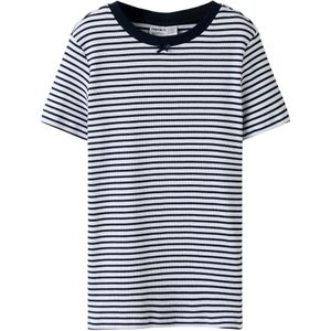 T-shirt - Slim Fit - Ribgebreid - Korte Mouwen