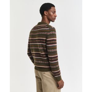 GANT Trui ' Fair Isle '  riet / gemengde kleuren
