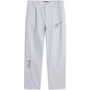 Desigual - Lange Broek - Tailor - Met Borduursels - Zachte Verticale Strepen