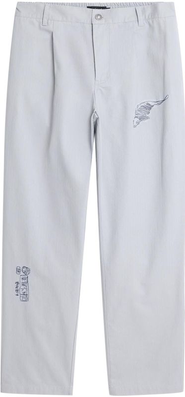 Desigual - Lange Broek - Tailor - Met Borduursels - Zachte Verticale Strepen