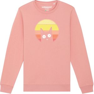 Watapparel Sweatshirt ' Sunset Cat '  gemengde kleuren / rosa