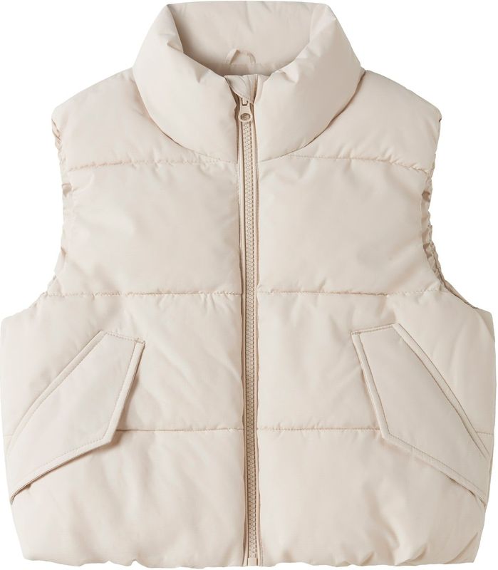 NAME IT - Puffer Gilet - Mouwloos - Met Afneembare Capuchon - Polyester Voering