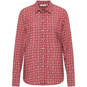 ETERNA - Blouse - Rood - Klassieke Blouse - Lange Mouw