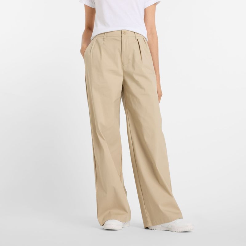 New Balance - Boylston - Bandplooibroek - Taupe - High Waist