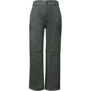 Street One - Fluwelen Broek - Groen - Dames - Rechte Pijpen