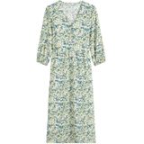 Marc O'Polo DENIM - Jurk - Blauw - 7/8 Lengte - Viscose - Bloemenprint