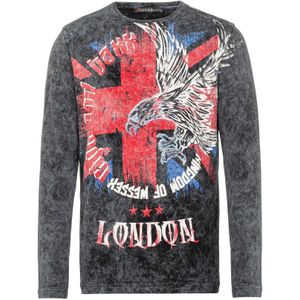 CIPO & BAXX Shirt  blauw / rood / zwart / wit