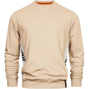 INDICODE JEANS Sweatshirt 'Nilon'  champagne / zwart / wit