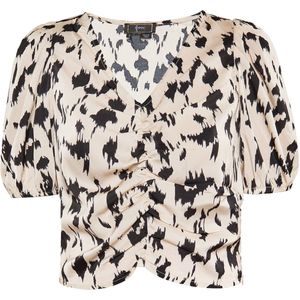 faina Blouse  beige / zwart
