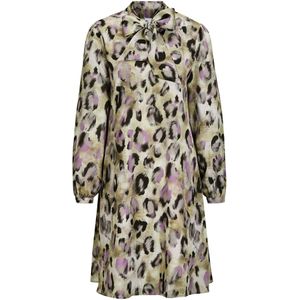 MADELEINE Jurk  pasteelgeel / mauve / pink / zwart