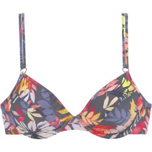 Bikinitopje - Grijs Gedessineerd - Met Sluiting Achter - Verwijderbare Softcups