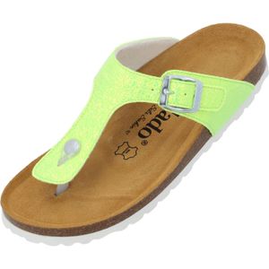 Palado by Sila Sahin Teenslipper 'Kos Disco'  neongroen / zilver