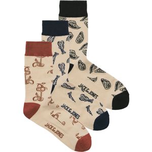 JACK & JONES Sokken  beige / donkerblauw / roestbruin / zwart