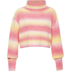 Sidona Trui  geel / pink / wit