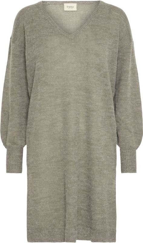 Fransa Gebreide jurk 'FRERETTA DR 1'  olijfgroen