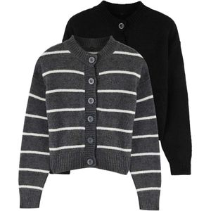 Trendyol Gebreid vest  donkergrijs / zwart / wit